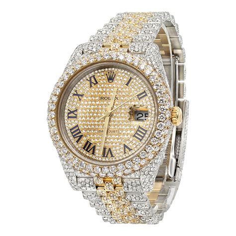 watches with fake diamonds|bust down watch real diamond.